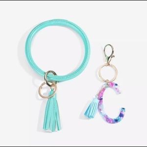 New Turquoise C Key Ring Bracelet